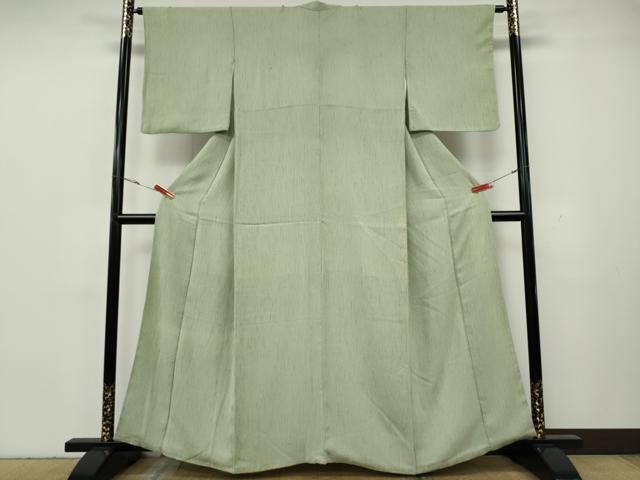 平和屋着物●上質なお召 縞 正絹 逸品 CABH2518ut