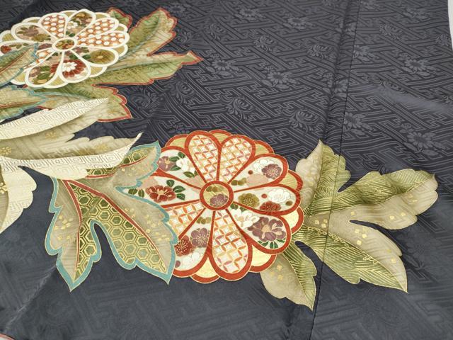 平和屋着物●豪華振袖 駒刺繍 舞花文 金彩 正絹 逸品 CABH2519ut