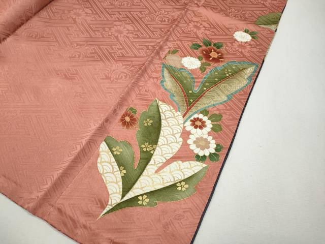 平和屋着物●豪華振袖 駒刺繍 舞花文 金彩 正絹 逸品 CABH2519ut