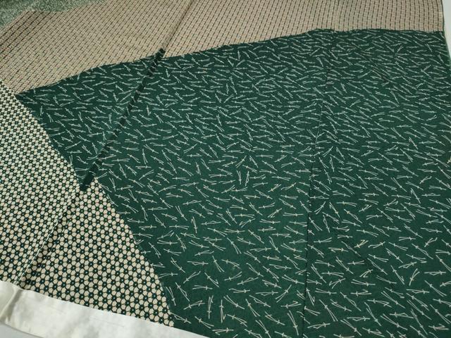 平和屋着物●訪問着 型染め 切嵌こぼれ松葉吉祥文 仮絵羽 正絹 逸品 未使用 CABH2525ut