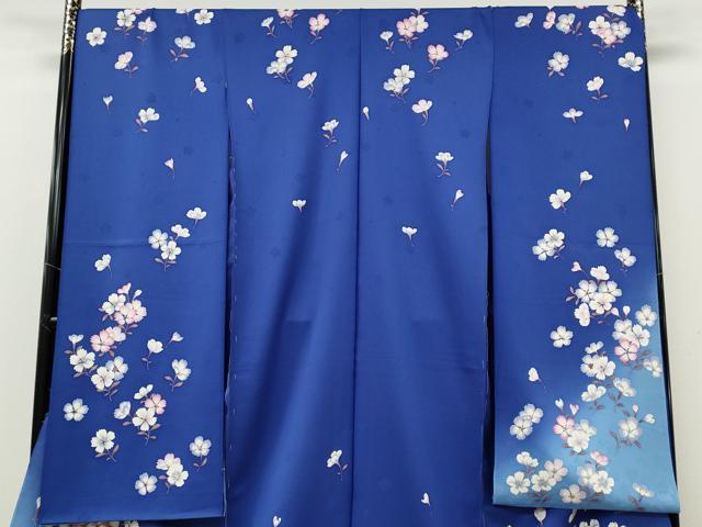 平和屋着物●ファッションブランド hiromichi nakano ヒロミチナカノ 振袖 手描き 刺繍 舞花文 暈し染め 金彩 仮絵羽 未使用 CABH2532ut