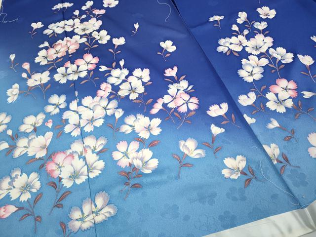 平和屋着物●ファッションブランド hiromichi nakano ヒロミチナカノ 振袖 手描き 刺繍 舞花文 暈し染め 金彩 仮絵羽 未使用 CABH2532ut