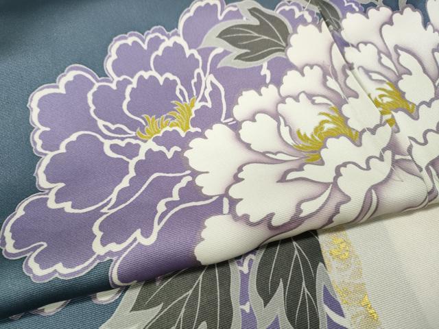 平和屋着物●豪華振袖 駒刺繍 舞花文 暈し染め 金彩 仮絵羽 逸品 未使用 CABH2533ut