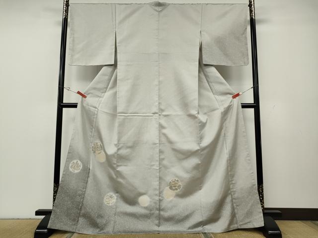 平和屋着物●訪問着 雪輪草木文 金糸 正絹 逸品 未使用 CABH2537ut