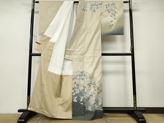 平和屋着物●訪問着 本場染大島紬 辻が花 正絹 逸品 CABH2546ut