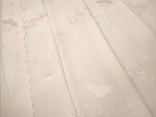 平和屋着物●振袖用長襦袢 袷 破れ色紙流水花地紋 暈し染め 正絹 逸品 CABH2550ut