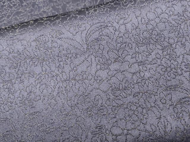 平和屋着物●上質な色無地 草花地紋 紫苑色 金通し地 正絹 逸品 CABH2556ut