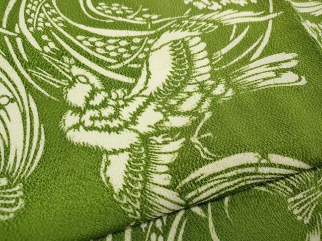 平和屋着物●上質な小紋 型染め 稲 雀 鬼しぼ縮緬 正絹 逸品 CABH2557ut