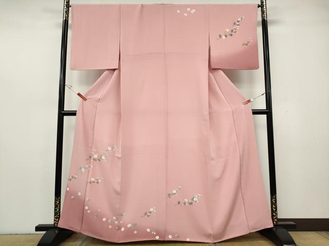 平和屋着物●訪問着 友禅 作家物 舞花文 暈し染め 三越扱い 正絹 逸品 CABH2559ut