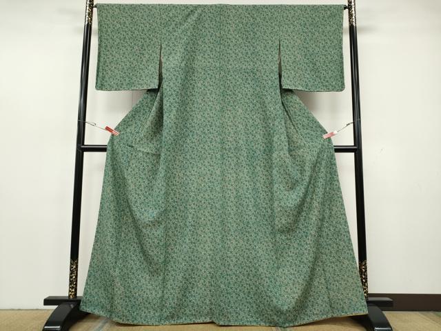 平和屋着物●江戸小紋 菊尽くし 正絹 逸品 CABH2561ut