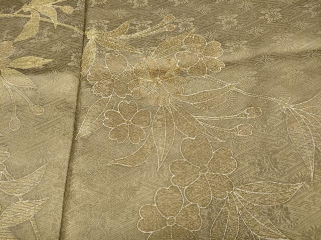 平和屋着物●訪問着 駒刺繍 枝花文 正絹 逸品 CABH2572ut
