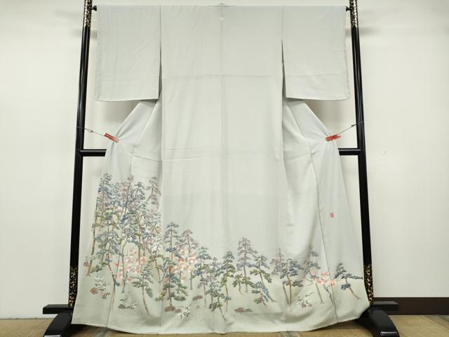 平和屋着物●本加賀友禅作家 宮本則子 色留袖 松梅文 暈し染め 正絹 逸品 CABH2574ut