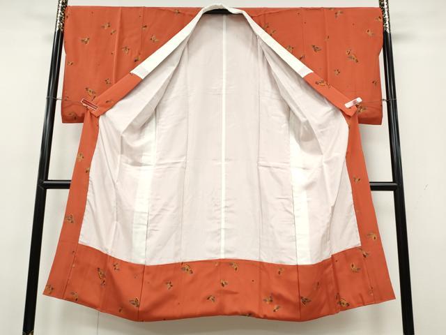 平和屋着物●長襦袢 袷 舞蝶文 金彩 正絹 逸品 CABH2580ut
