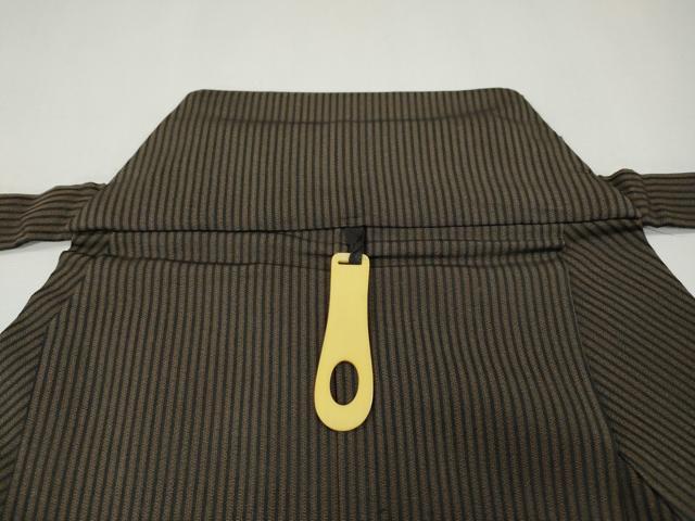 平和屋着物●男性 馬乗り袴 縞 正絹 逸品 CABH2587ut