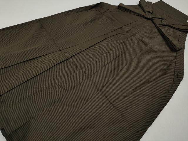 平和屋着物●男性 馬乗り袴 縞 正絹 逸品 CABH2590ut