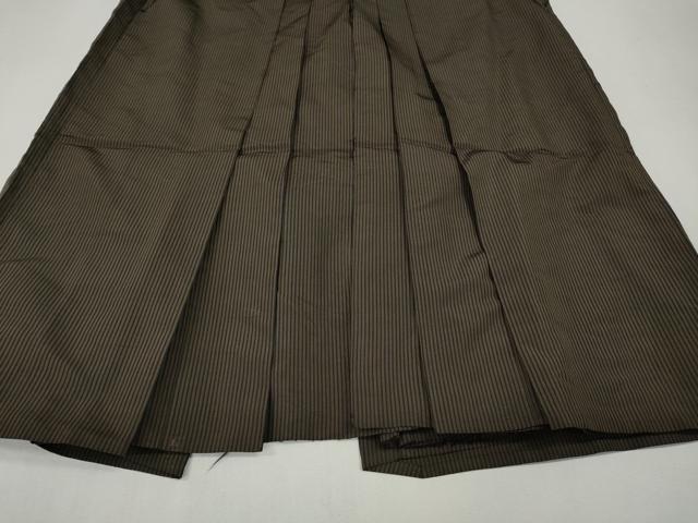 平和屋着物●男性 馬乗り袴 縞 正絹 逸品 CABH2590ut