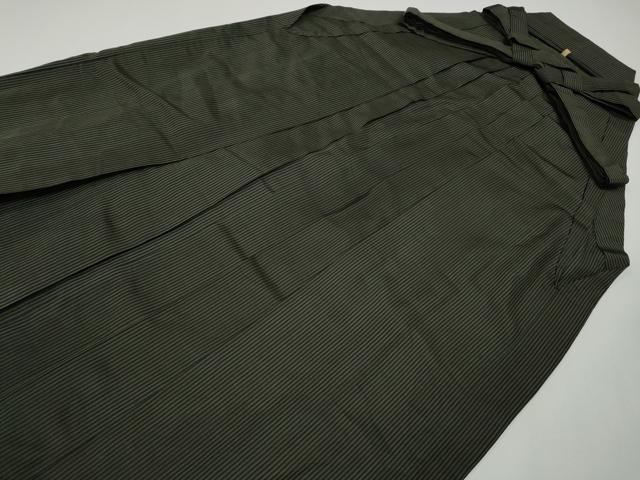 平和屋着物●男性 馬乗り袴 縞 正絹 逸品 CABH2594ut