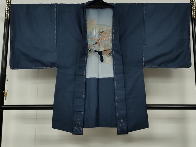 平和屋着物●男性 紬 アンサンブル 100亀甲 総詰め 正絹 逸品 未使用 CABH2597ut