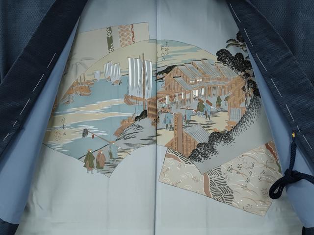平和屋着物●男性 紬 アンサンブル 100亀甲 総詰め 正絹 逸品 未使用 CABH2597ut