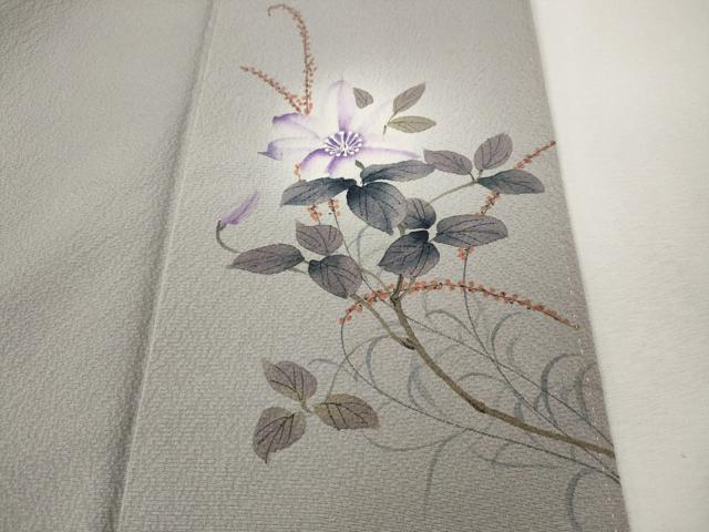 平和屋着物●二代目清次郎 手描き 色無地 素色 正絹 逸品 CABH2602ut