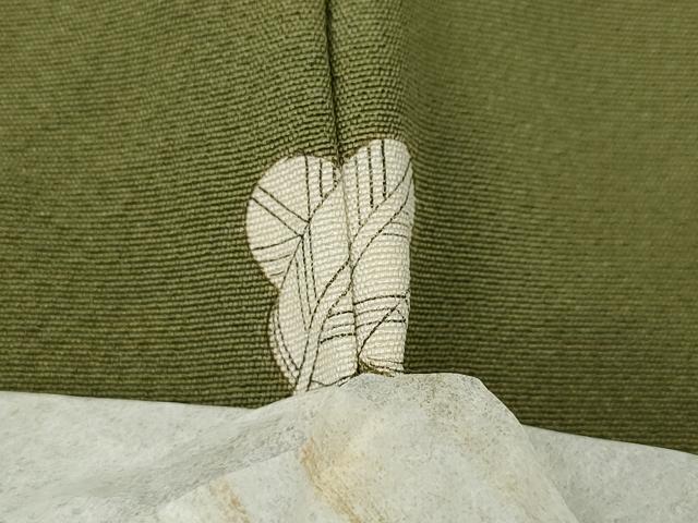 平和屋着物●上質な色無地 泥染め 万雄堅牢染 根岸色 証紙付き 正絹 逸品 CABH2607ut