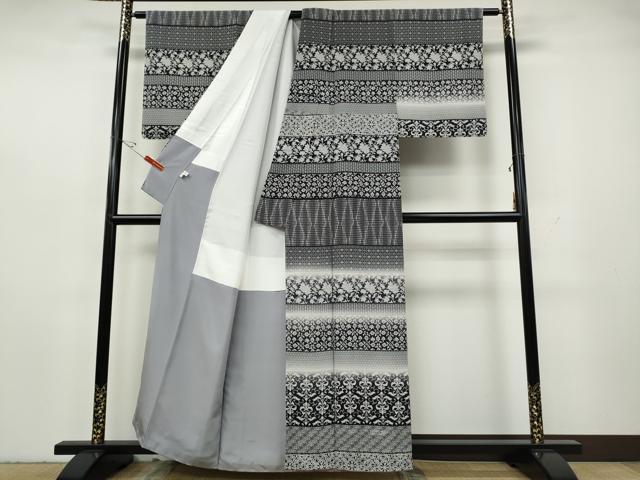平和屋着物●訪問着 加納昭一 横段吉祥花文 暈し染め 正絹 逸品 CABH2611ut