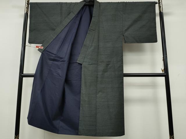 平和屋着物●男性 結城紬 アンサンブル 100亀甲 総詰め 正絹 逸品 CABH2620ut