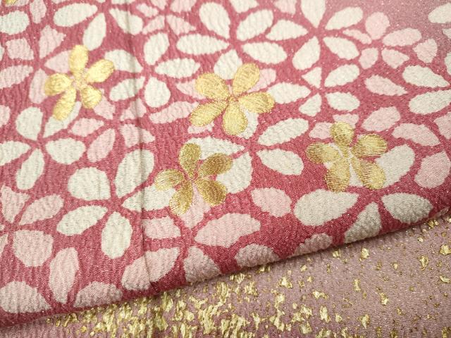 平和屋着物●豪華振袖 刺繍 エ霞舞花文 暈し染め 銀通し地 正絹 逸品 CABH2635ut