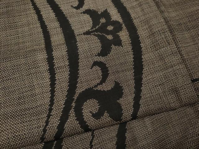 平和屋着物●本場大島紬 9マルキ よろけ縞花文 正絹 逸品 CABH2636ut