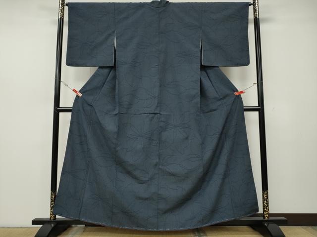 平和屋着物●本塩沢 110亀甲 舞花文 正絹 逸品 CABH2644ut