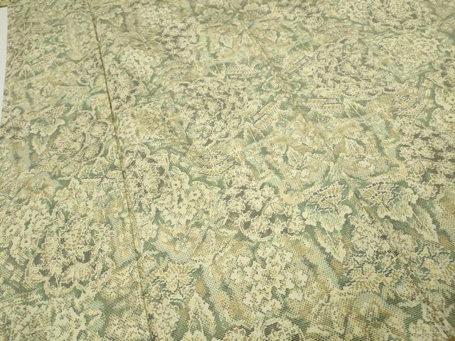 平和屋着物●本場大島紬 7マルキ 風景吉祥花文 正絹 逸品 CABH2645ut