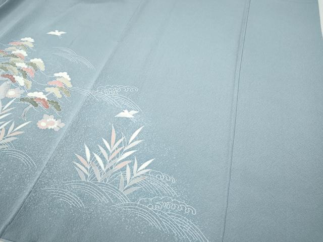 平和屋着物●訪問着 立波飛鳥草花文 暈し染め 金彩 正絹 逸品 CABH2677ut