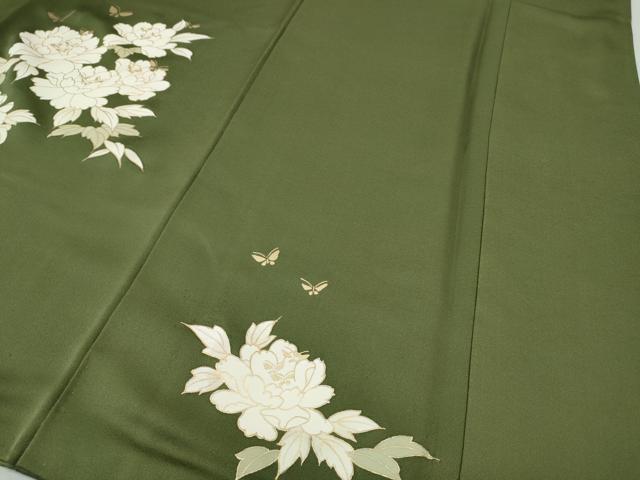 平和屋着物●訪問着 舞蝶文 暈し染め 金彩 正絹 逸品 CABH2683ut