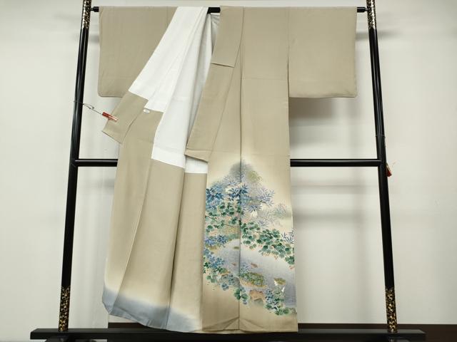 平和屋着物●本加賀友禅作家 浅野冨治男 色留袖 流水枝葉文 暈し染め 正絹 逸品 CABH2686ut