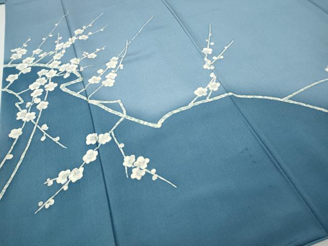 平和屋着物●訪問着 手描き 枝梅文 暈し染め 正絹 逸品 CABH2687ut