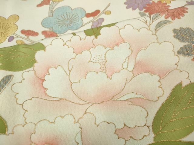 平和屋着物●上質な小紋 草花尽くし 金彩 正絹 逸品 CABH2688ut
