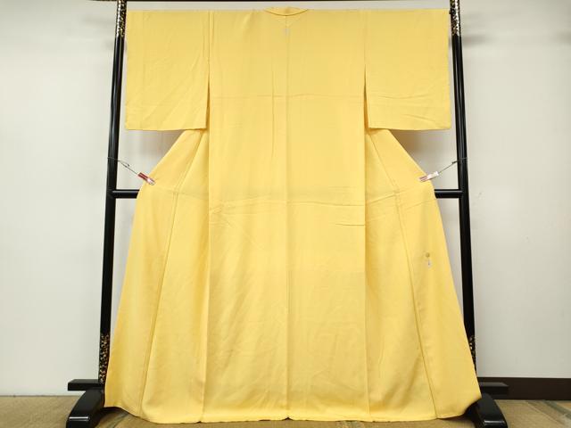 平和屋着物●上質な色無地 花葉色 正絹 逸品 CABH2705ut