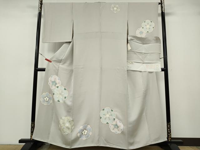 平和屋着物●訪問着 舞花文 金彩 反端付き 正絹 逸品 CABH2716ut