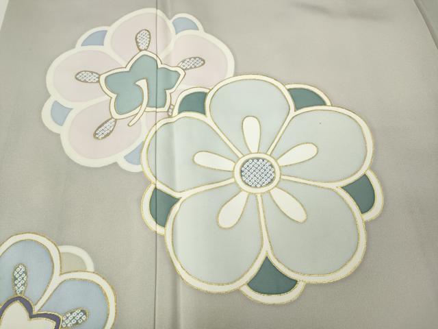 平和屋着物●訪問着 舞花文 金彩 反端付き 正絹 逸品 CABH2716ut