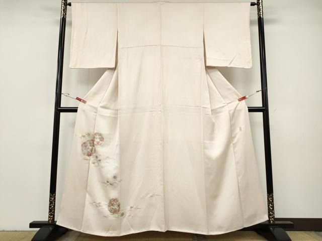 平和屋着物●金彩友禅 卓越技能者・名工・和田光正 訪問着 こぼれ松葉花丸文 暈し染め 金銀彩 正絹 逸品 CABH2735ut