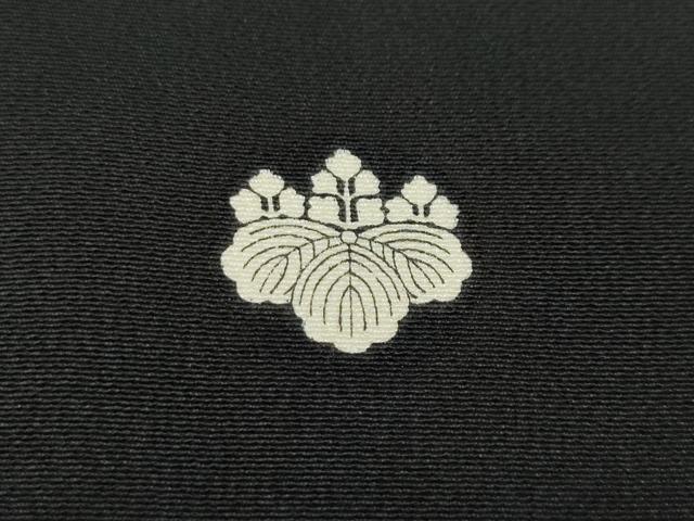 平和屋着物●豪華黒留袖 友禅 作家物 地紙枝花文 正絹 逸品 CABH2737ut