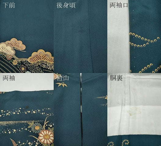 平和屋着物●訪問着 立波松花文 金彩 正絹 逸品 CABH2744ut