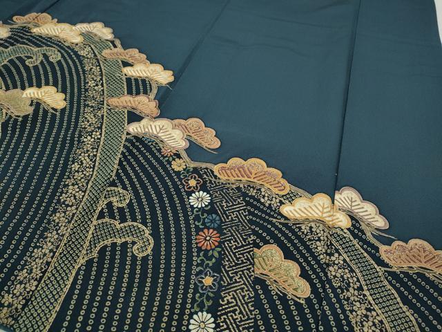 平和屋着物●訪問着 立波松花文 金彩 正絹 逸品 CABH2744ut