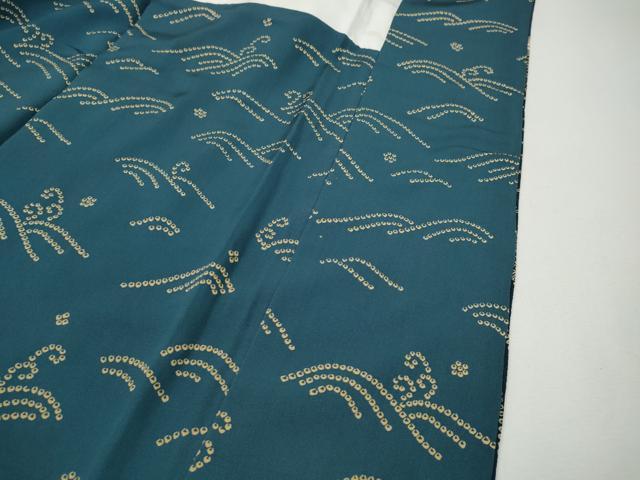 平和屋着物●訪問着 立波松花文 金彩 正絹 逸品 CABH2744ut