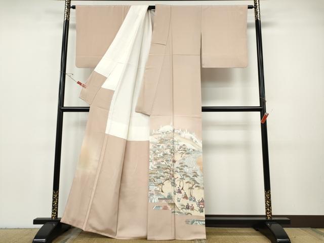 平和屋着物●豪華色留袖 作家物 大名行列 金糸 正絹 逸品 CABH2789ut
