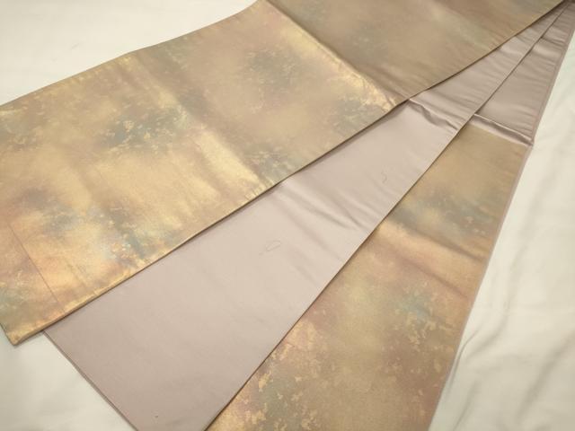 平和屋着物◎六通柄袋帯 霞文 引箔 正絹 逸品 CABH2834oy