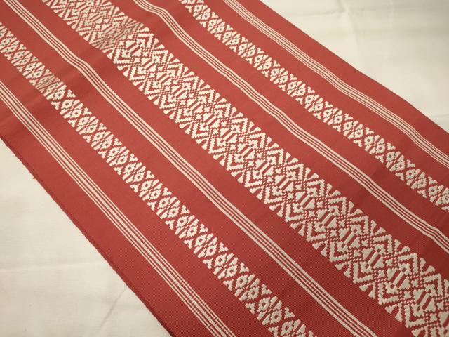 平和屋着物◎本場筑前博多織 八寸名古屋帯 献上 正絹 逸品 CABH2857oy
