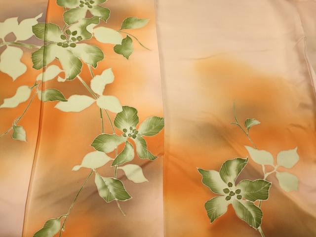 平和屋着物■訪問着 枝花文 暈し染め 正絹 逸品 未使用 CABH2911oy