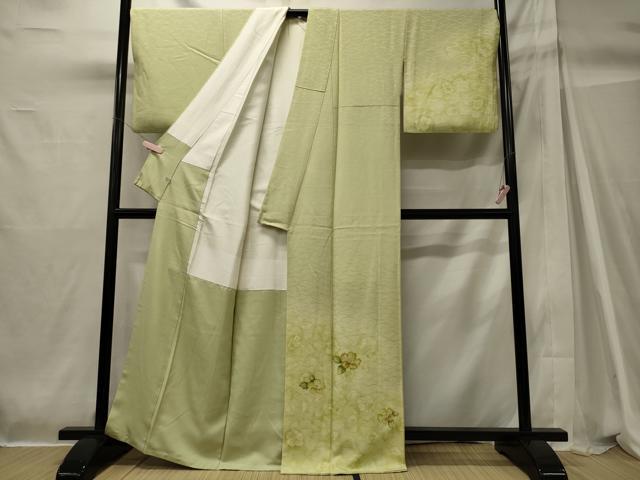 平和屋着物■訪問着 手描き 椿 暈し染め 正絹 逸品 CABH2929oy