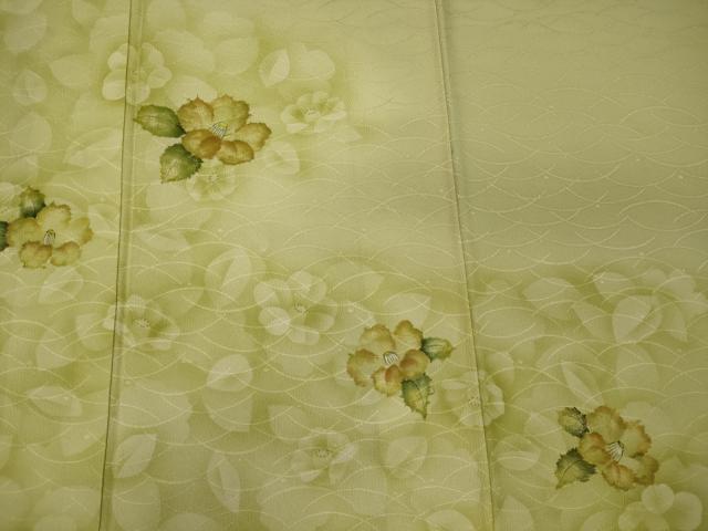 平和屋着物■訪問着 手描き 椿 暈し染め 正絹 逸品 CABH2929oy
